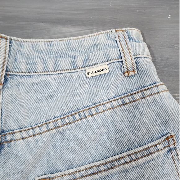 Billabong High Rise Shorts Denim Distressed Size 24 - Picture 7 of 12